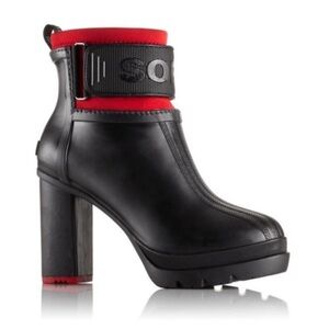 SOREL Medina Iii Color Block Heeled Rain Boots size 11